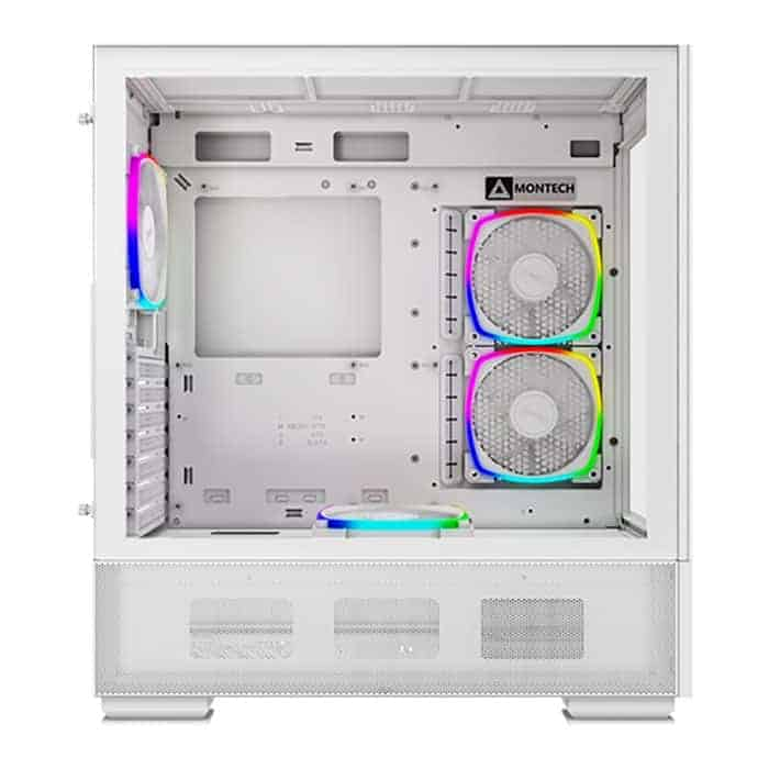 (image for) Montech SKY TWO White Mid Tower PC Case with 4x ARGB Fans